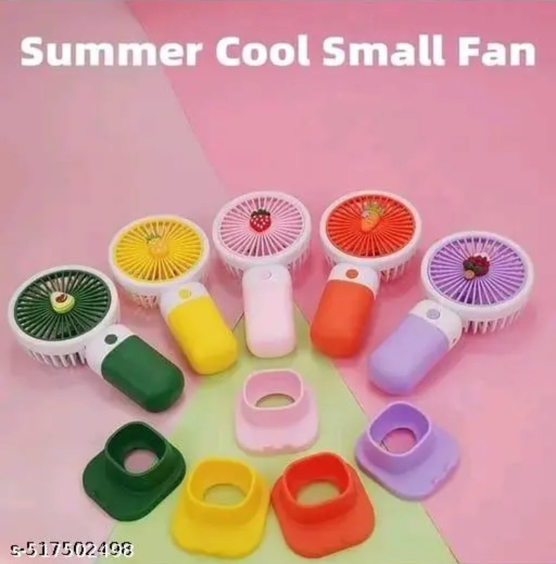 Mini portable USB Hand fan with built in rechargeable battery operated. Summer cooling gadget