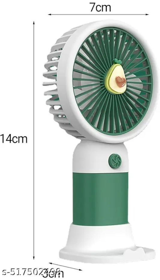 Mini portable USB Hand fan with built in rechargeable battery operated. Summer cooling gadget