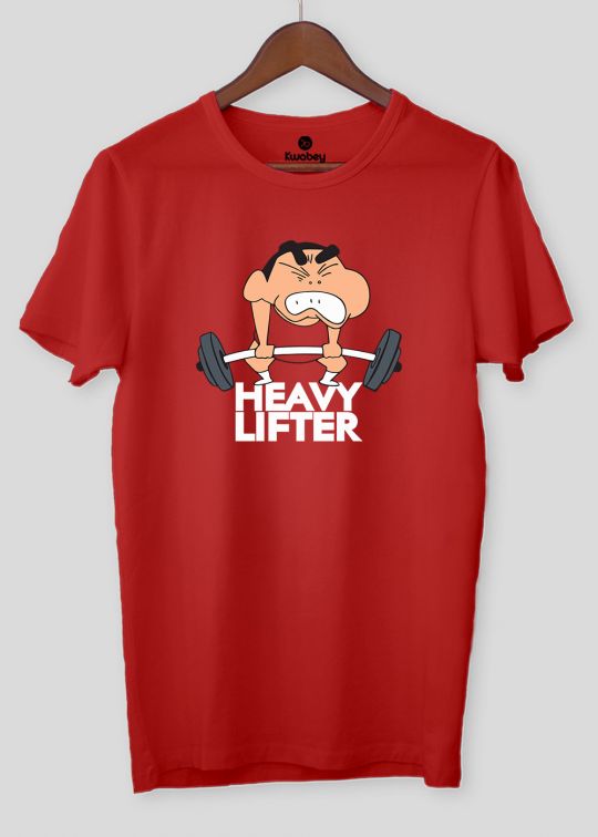 Heavy Liffter Red Half Sleeve T-Shirt For Men