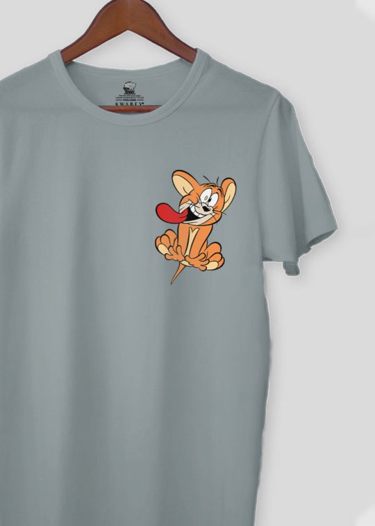 Offical Crazy Jerry Ultimate Grey Half SleeveT-Shirt For Men