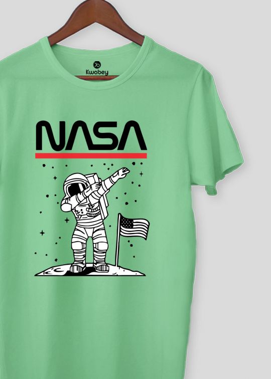 Nasa Dab Mint Green Half Sleeve T-shirt For Men