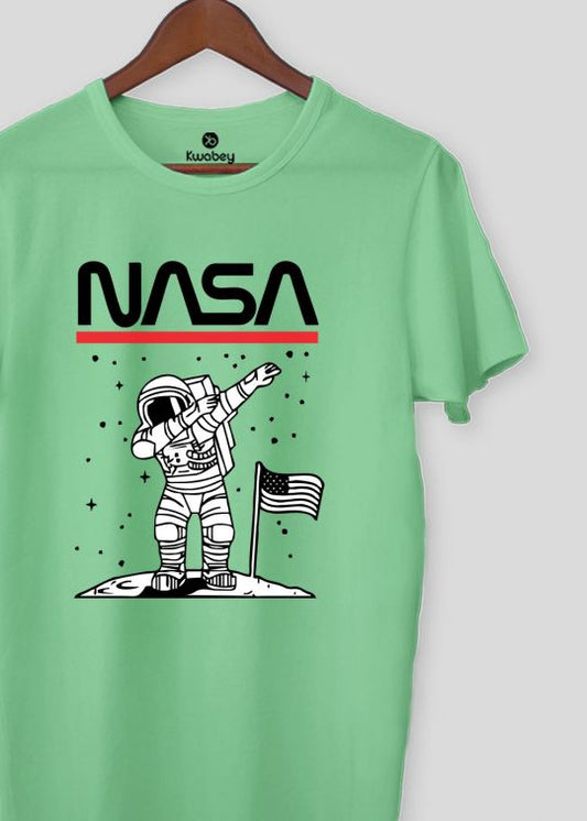 Nasa Dab Mint Green Half Sleeve T-shirt For Men