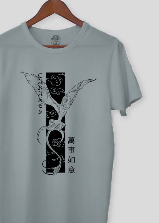 Caraxes House Of Dragon Ultimate Grey Half Sleeve T-Shirt For Men