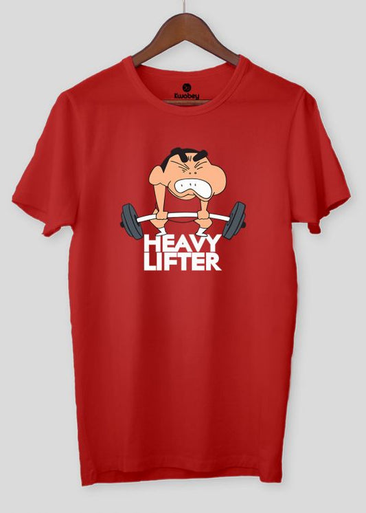 Heavy Liffter Red Half Sleeve T-Shirt For Men